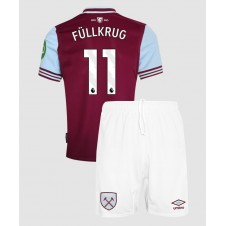 West Ham United Niclas Fullkrug #11 Hjemmedraktsett Barn 2024-25 Kortermet (+ korte bukser)